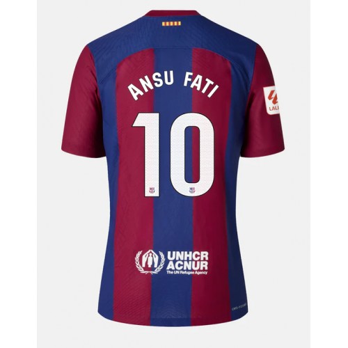 Fotbalové Dres Barcelona Ansu Fati #10 Domácí 2023-24 Krátký Rukáv